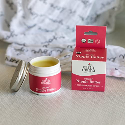 Earth Mama Organic Nipple Butter™ | Nipple Cream Safe for Breastfeeding | Postpartum Essentials for Nursing | Non Lanolin Nipple Cream, 2-Fluid Ounce Nirvana Guru