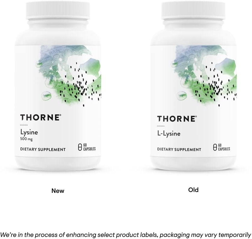 THORNE Lysine - Essential Amino Acid for Skin Health, Energy Production, and Immune Function* - 500 mg - 60 Capsules - Nirvana Guru
