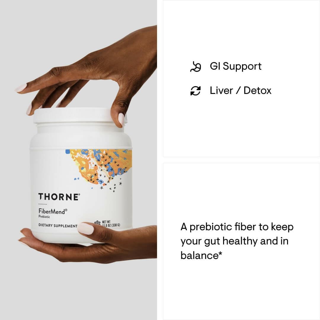 THORNE FiberMend - Prebiotic Fiber Powder to Help Maintain Regularity and Balanced GI Flora* - 11.6 Oz - Nirvana Guru