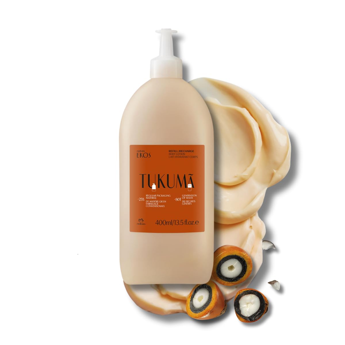natura - Ekos Tukumã Replenishing Body Lotion - Vegan Skin Care - Moisturize & Improve Skin Texture - Boost Hyaluronic Acid - Brazilian Beauty Secrets - Self Care & Body Care - 13.5 fl oz (400ml) - Nirvana Guru