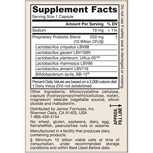 Jarrow Formulas Fem Dophilus Probiotics for Women - 10 Billion CFU, Female Vaginal Probiotics, Vaginal, Urinary Tract and Digestive Support, 30 Capsules - Nirvana Guru