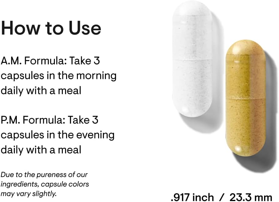 THORNE Multi-Vitamin Elite - Daily Nutritional Supplement - AM Formula Supports Cellular Energy Production and PM Formula Supports Restful Sleep* - Gluten-Free, Dairy-Free - 180 Capsules - 30 Servings - Nirvana Guru