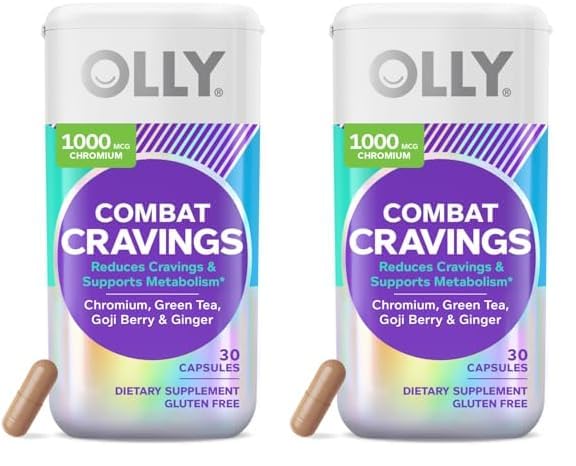 OLLY Combat Cravings, Metabolism & Energy Support Supplement,1000 mcg Chromium, Green Tea, Goji Berry, Ginger - 30 Count Nirvana Guru