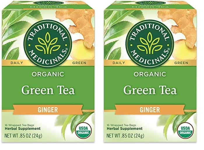 Traditional Medicinals Tea, Organic Green Tea Matcha, Genmaicha, Supports Health, 96 Tea Bags (6 Pack) - Nirvana Guru