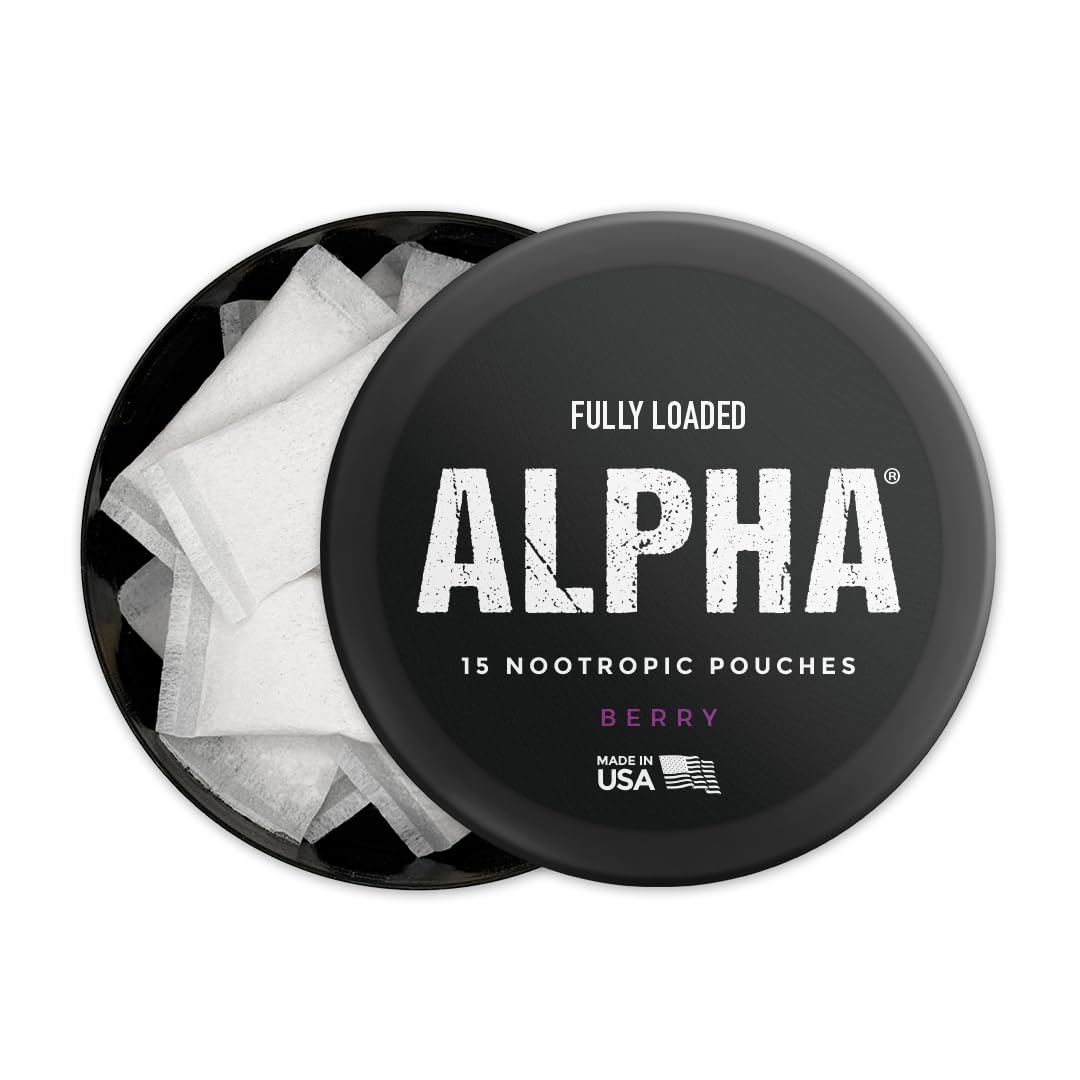 Fully Loaded Alpha Fuel Nootropic Pouches (Wintergreen Fuel) - Nootropic Energy Pouches with Caffeine, Alpha GPC, Tyrosine, Taurine, Guarana and More