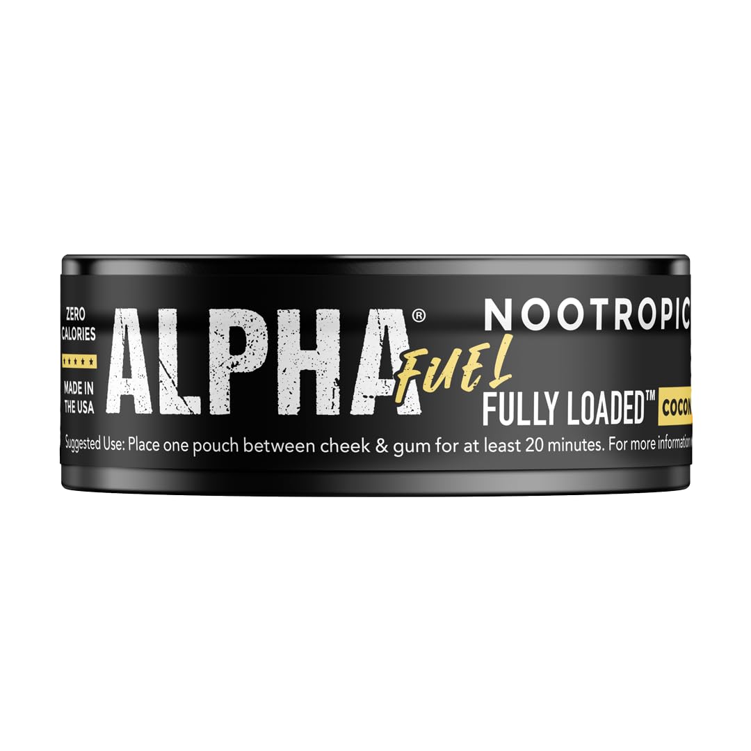 Fully Loaded Alpha Fuel Nootropic Pouches (Wintergreen Fuel) - Nootropic Energy Pouches with Caffeine, Alpha GPC, Tyrosine, Taurine, Guarana and More