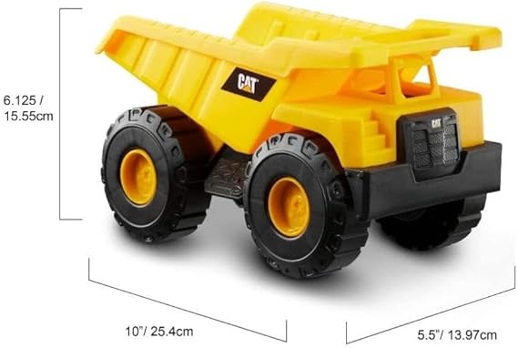 CAT Construction Toys, CAT Dump Truck Toy Construction Vehicle – 10" Plastic Action Vehicle with Articulated Buckets for Indoor & Outdoor Play. Ages 3+ nirvanaguru