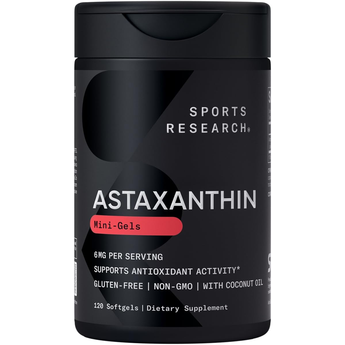Sports Research Triple Strength Astaxanthin 12mg with Organic Coconut Oil - Antioxidant Supplement, Non-GMO Verified & Gluten Free - 60 Softgels - Nirvana Guru