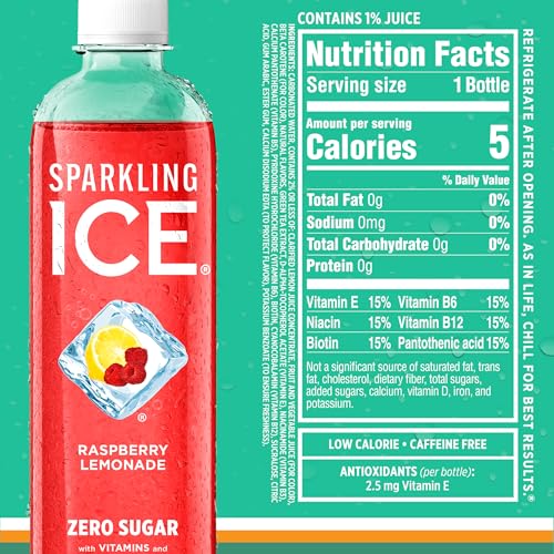 Sparkling Ice Purple Variety Pack, Flavored Water, Zero Sugar, with Vitamins and Antioxidants, 17 fl oz, 12 count (Black Raspberry, Cherry Limeade, Orange Mango, Kiwi Strawberry)