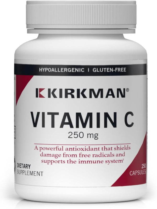 Kirkman – Vitamin C 250 mg - Hypo - 250 Capsules - Nirvana Guru