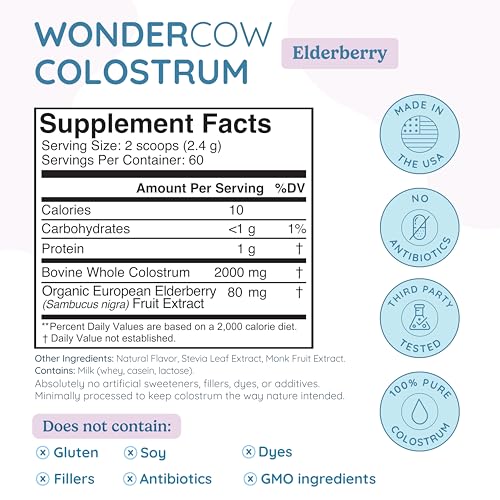 Colostrum Supplement Powder for Gut Health, Immune Support, Muscle Recovery & Wellness | Natural IgG Pure Whole Bovine Colostrum Superfood, Unflavored, 60 Servings Nirvana Guru