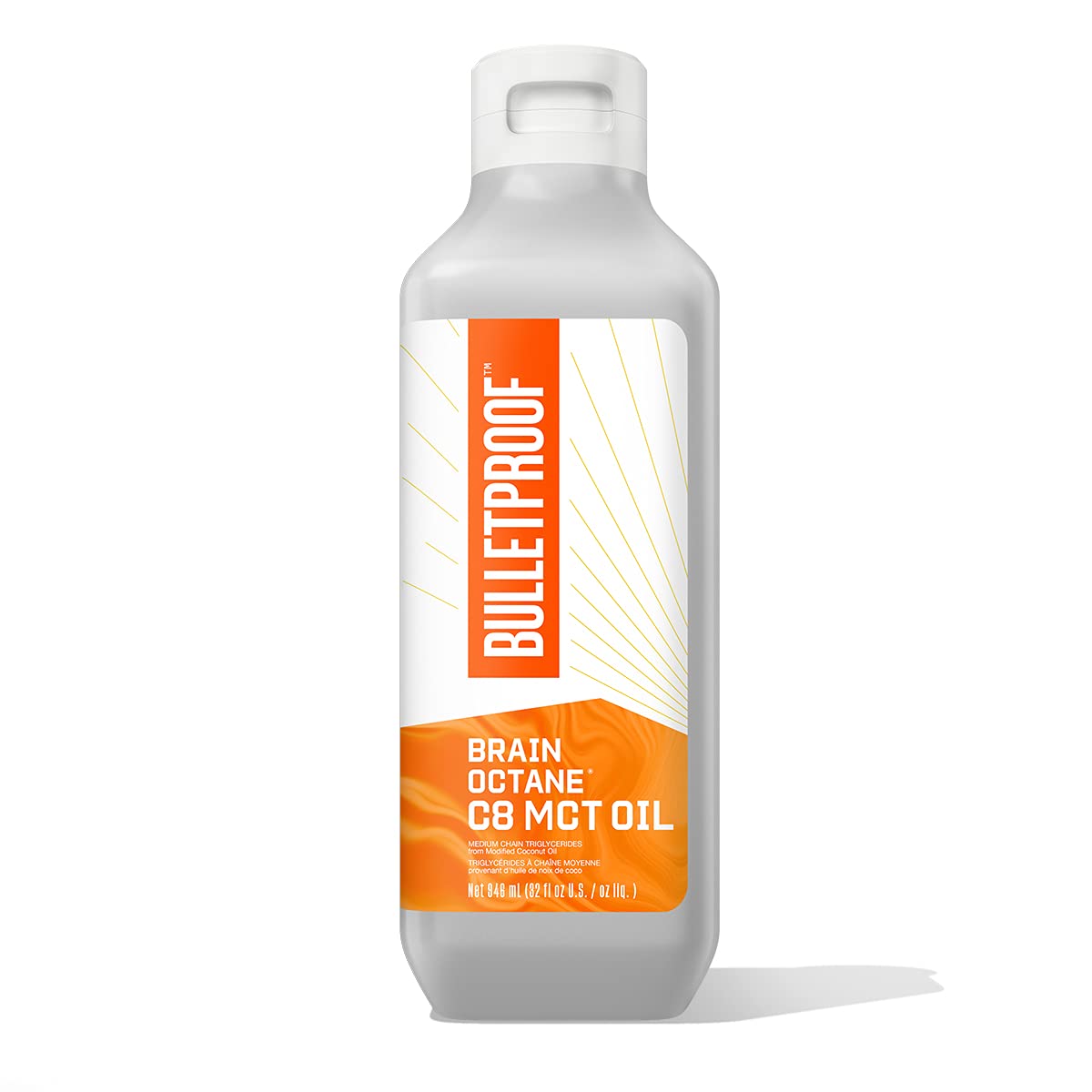 Bulletproof Coconut Brain Octane C8 MCT Oil, 16 Ounces, Premium Keto Supplement for Sustained Energy and Fewer Cravings, Brain and Body Fuel, Unflavored, Add to Coffee and Smoothies