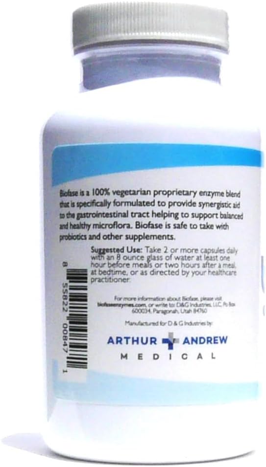 Biofase-Premium-Enzyme-Formula 120 Capsules - Biofilm Defense & Digestion - Systemic Enzymes to Support Intestinal Health - No Fillers! Nirvana Guru
