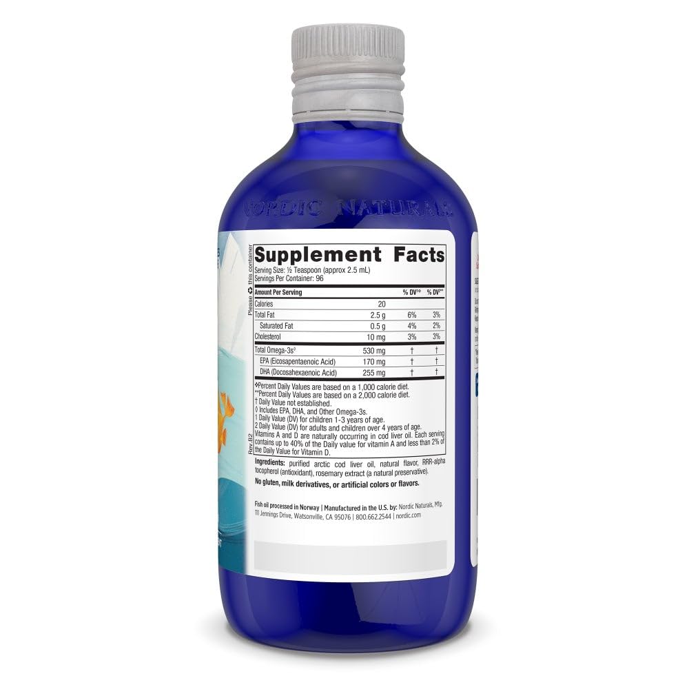 Nordic Naturals Children’s DHA, Strawberry - 16 oz for Kids - 530 mg Omega-3 with EPA & DHA - Brain Development & Function - Non-GMO - 192 Servings - Nirvana Guru
