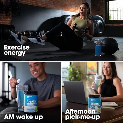 Optimum Nutrition Amino Energy - Pre Workout with Green Tea, BCAA, Amino Acids, Keto Friendly, Green Coffee Extract, Energy Powder - Concord Grape, 65 Servings (Packaging May Vary)