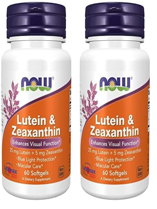 NOW Foods Supplements, Lutein & Zeaxanthin with 25 mg Lutein and 5 mg Zeaxanthin, 60 Softgels - Nirvana Guru