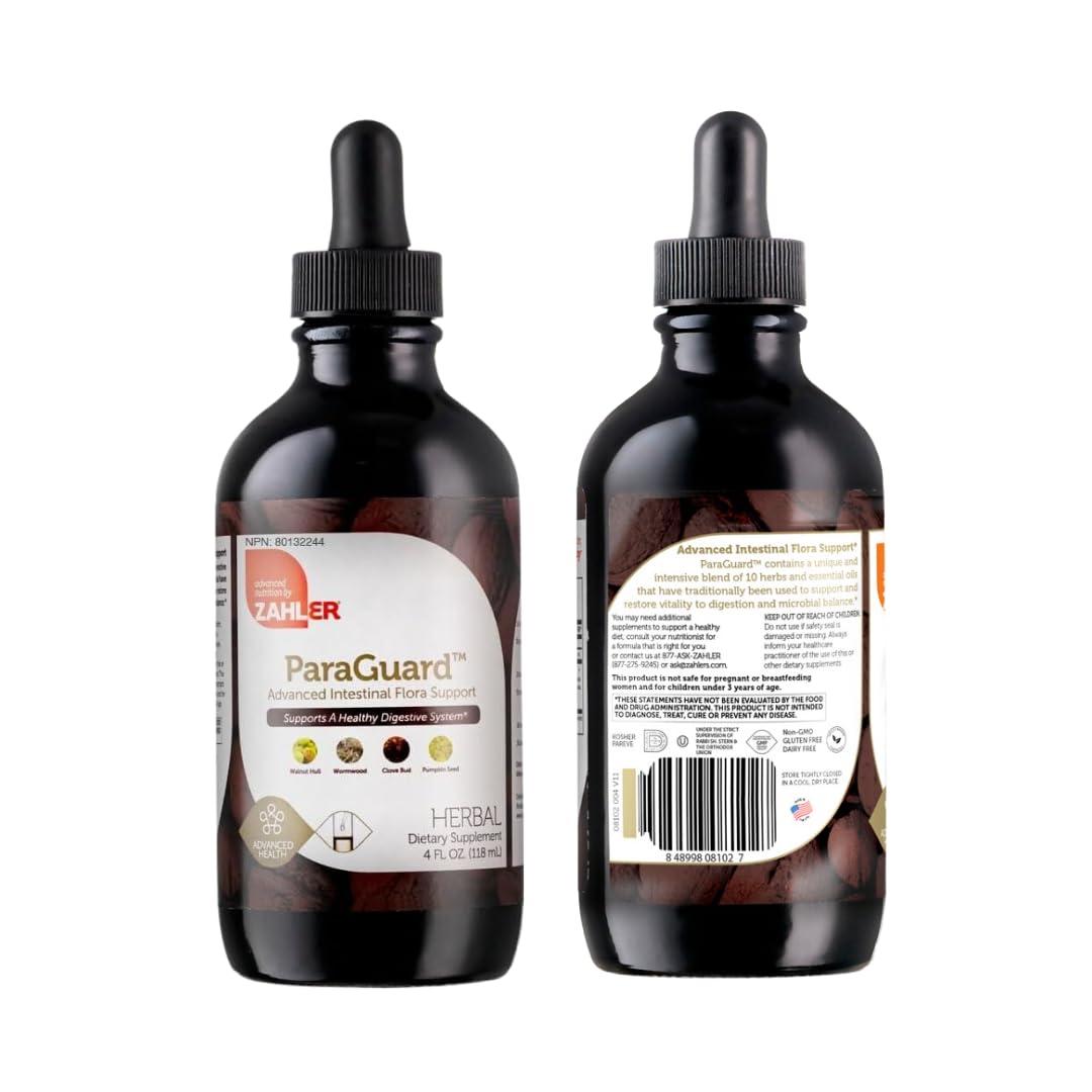 Zahler - ParaGuard Liquid Drops - Gut Health Supplement - Formula has Wormwood, Garlic Bulb, Pumpkin Seed, Clove & More - Natural Support for Humans - Certified Kosher (4 Oz) (4 oz., Drop) - Nirvana Guru