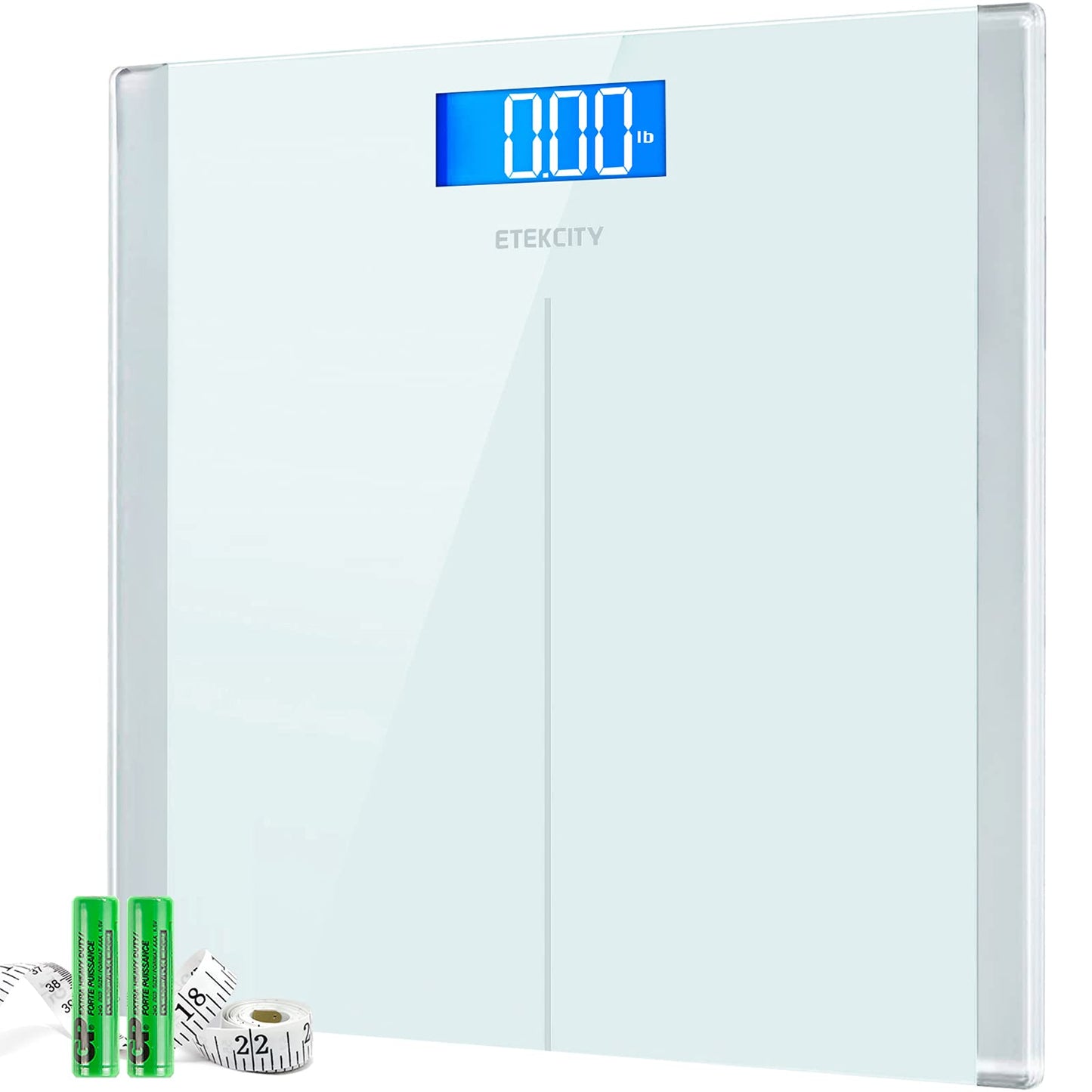 Etekcity Digital Body Weight Bathroom Scale, Large Blue LCD Backlight Display, High Precision Measurements,6mm Tempered Glass, 400 Pounds Nirvana Guru