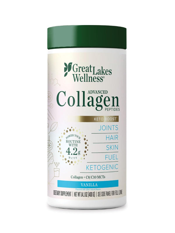 Great Lakes Wellness Collagen Peptides Powder for Skin, Hair, Nails, Joints & Digestion - Unflavored - Quick Dissolve Hydrolyzed, Non-GMO, Keto, Kosher - 16oz