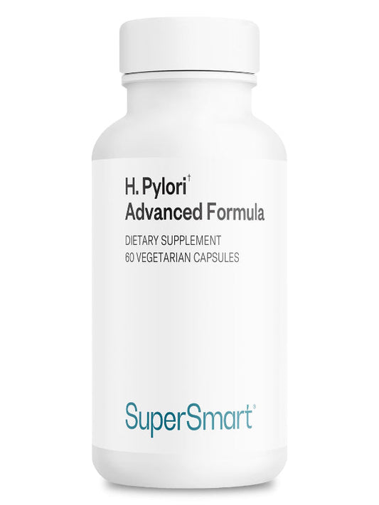 Supersmart H. Pylori Formula 20 Billion CFU per Day (High Potency) - Patented Pylopass Probiotic Lactobacillus Reuteri DSM 17648 Supplement | Non-GMO & Gluten Free - 60 Vegetarian Capsules Nirvana Guru
