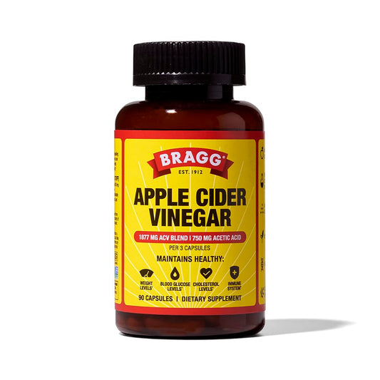 Bragg Apple Cider Vinegar Capsules with Vitamin D and Zinc - 90 Capsules - Supports The Immune System - Nirvana Guru