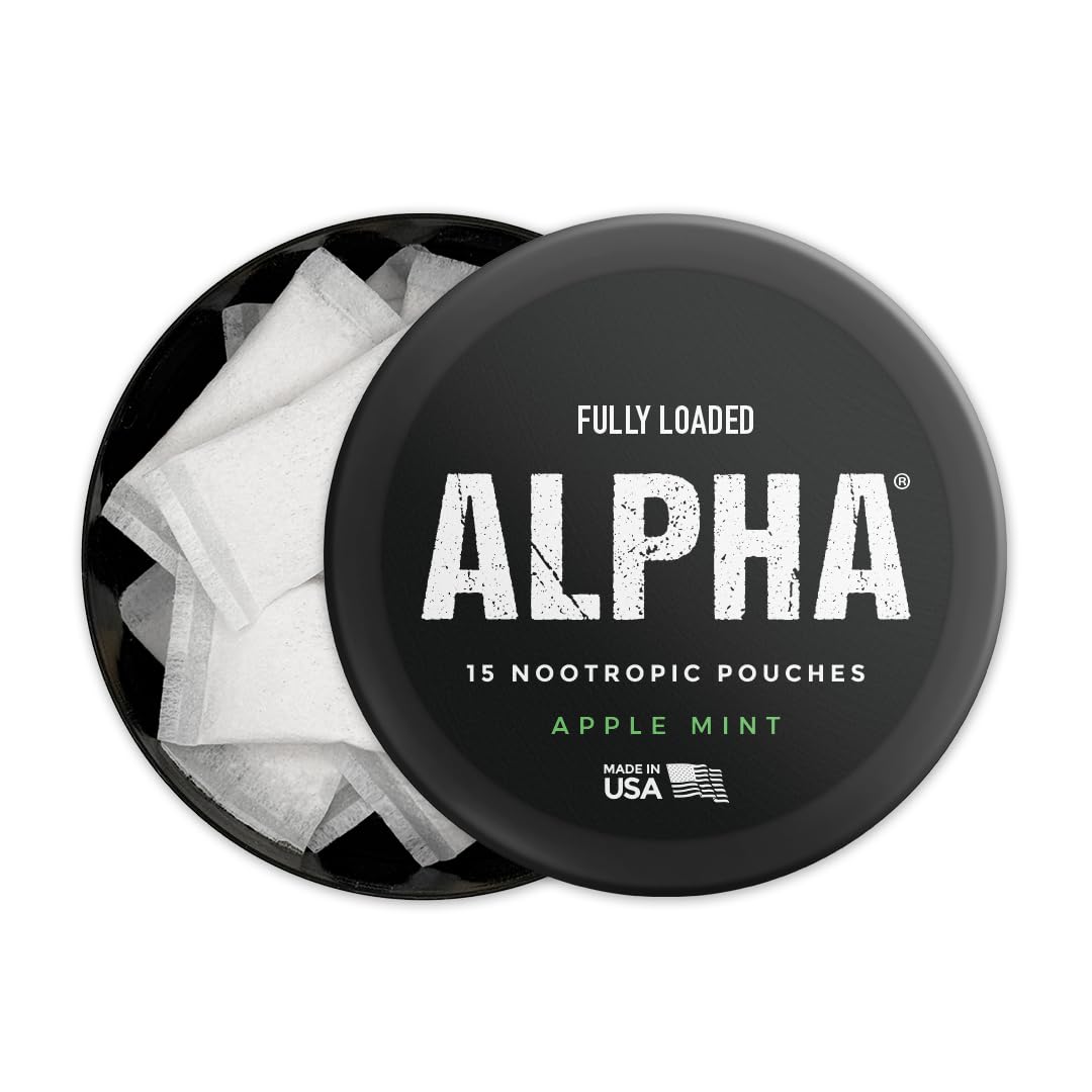 Fully Loaded Alpha Fuel Nootropic Pouches (Wintergreen Fuel) - Nootropic Energy Pouches with Caffeine, Alpha GPC, Tyrosine, Taurine, Guarana and More