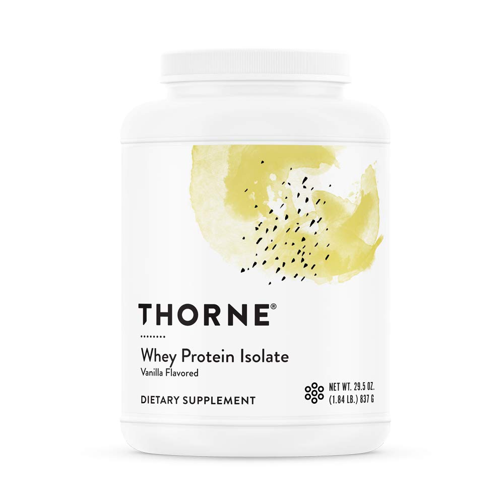 THORNE - Whey Protein Isolate - 21 Grams of Easy-to-Digest Whey Protein Powder - NSF Certified for Sport - Vanilla - 29.5 Ounces - 30 Servings - Nirvana Guru