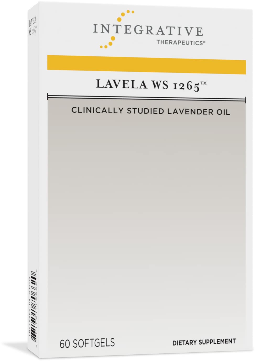 Integrative Therapeutics – Lavela WS 1265 - Clinically Studied Lavender Essential Oil Supplement - Calms Nervousness* - Reduces Stress* - 60 Softgels - Nirvana Guru