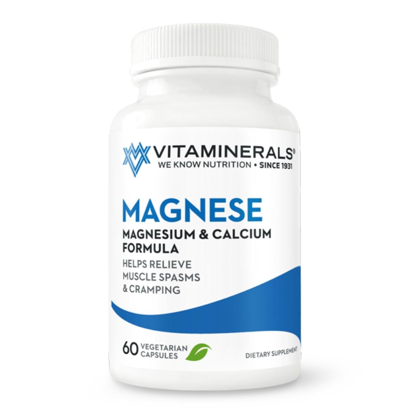 10 Magnese® Magnesium, Calcium & Vitamin D3, Bone & Muscle Support 180 Veggie caps Nirvana Guru