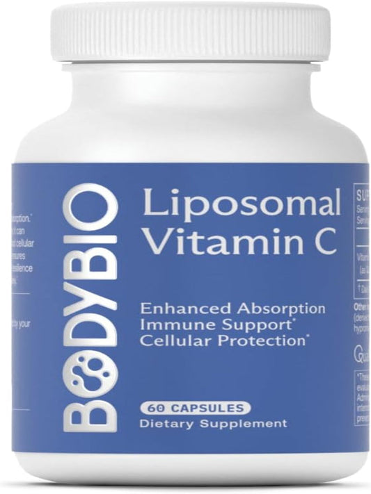 BodyBio Liposomal Vitamin C - Powerful Antioxidant for Immune Support and Cellular Health, Pure Ascorbic Acid with Maximum Absorption Nirvana Guru