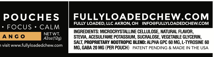 Fully Loaded Alpha Fuel Nootropic Pouches (Wintergreen Fuel) - Nootropic Energy Pouches with Caffeine, Alpha GPC, Tyrosine, Taurine, Guarana and More