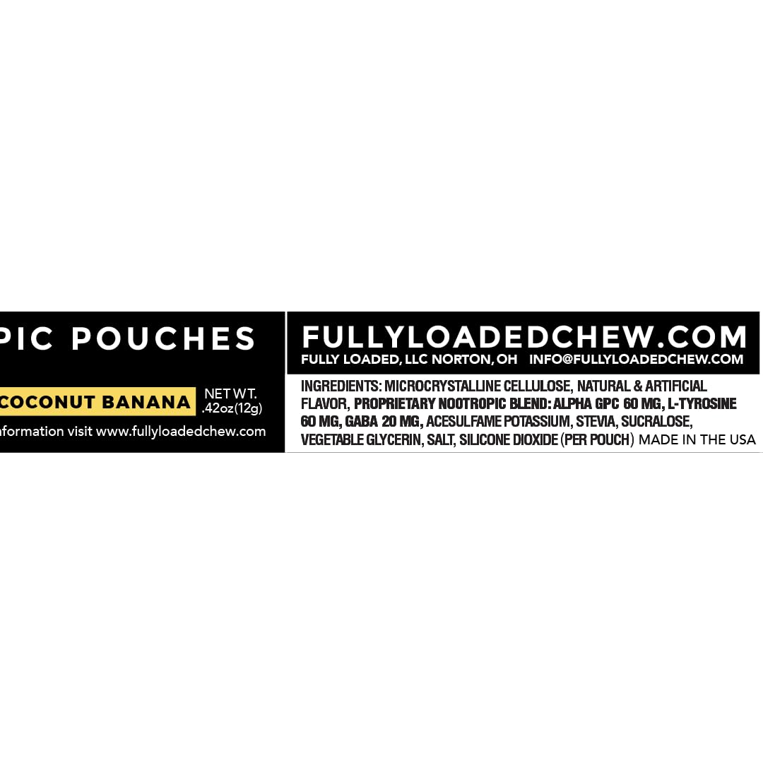 Fully Loaded Alpha Fuel Nootropic Pouches (Wintergreen Fuel) - Nootropic Energy Pouches with Caffeine, Alpha GPC, Tyrosine, Taurine, Guarana and More