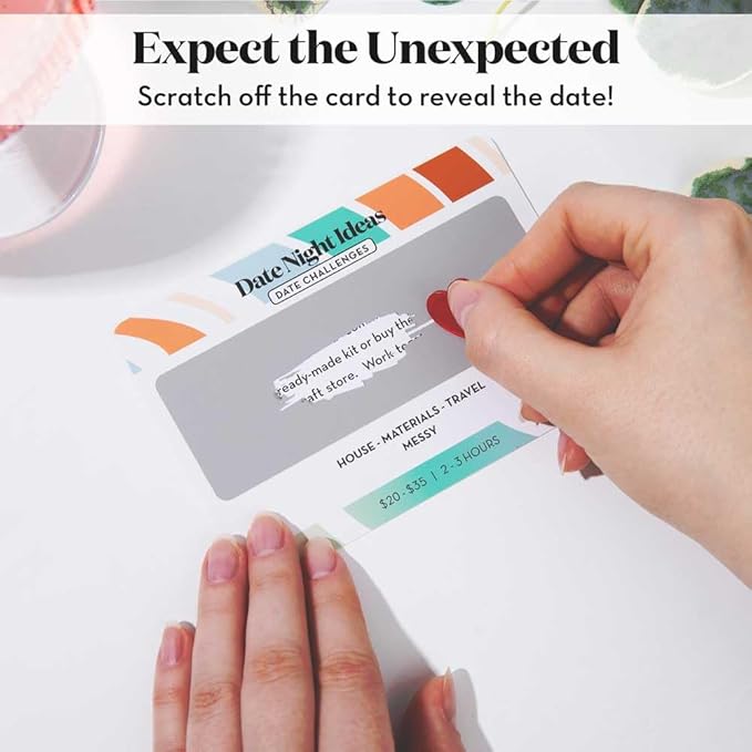 Romantic & Fun Scratch Off Date Night Ideas Card Game, Perfect Couple Gifts for Her or Him, Couple Gifts for Boyfriend, Girlfriend, Wife, Husband, Engagement, Birthday or Anniversaries nirvanaguru