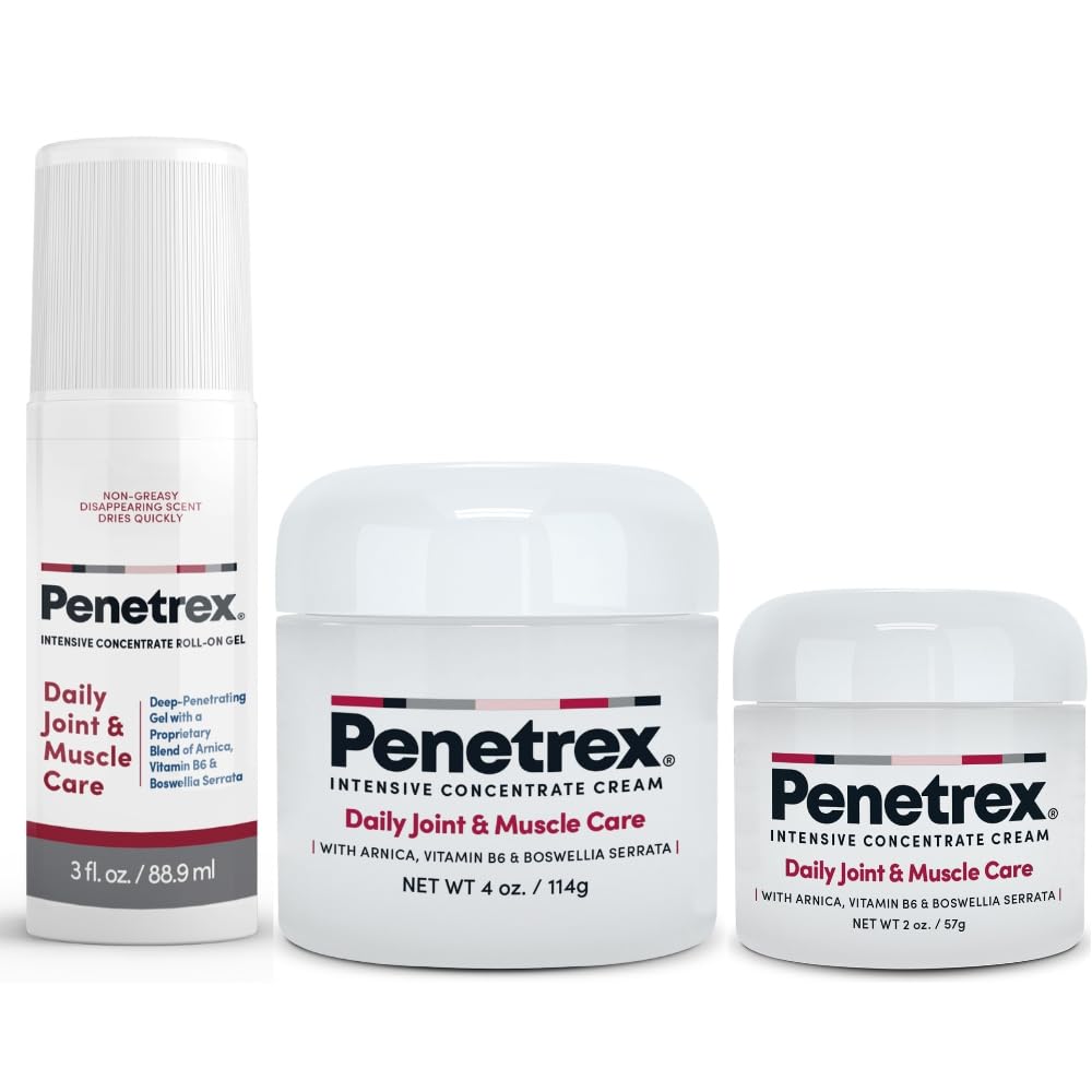 Penetrex Joint & Muscle Therapy - Soothing Muscle Rub for Back, Neck, Hands, Feet - Premium Whole Body Rub with Arnica, Vitamin B6 MSM & Boswellia - Non-Greasy 2oz Cream