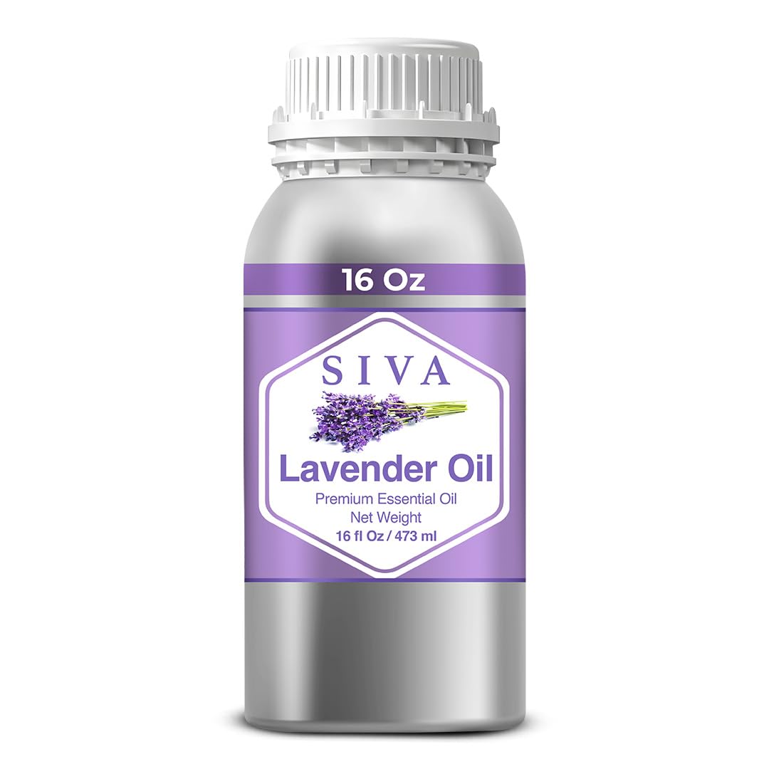 SIVA Lavender Essential Oil - 4 Fl Oz – Natural Lavender Oil - for Diffuser, Face, Skin Care, Aromatherapy, Hair Care, Scalp and Body Massage - with Dropper - Nirvana Guru