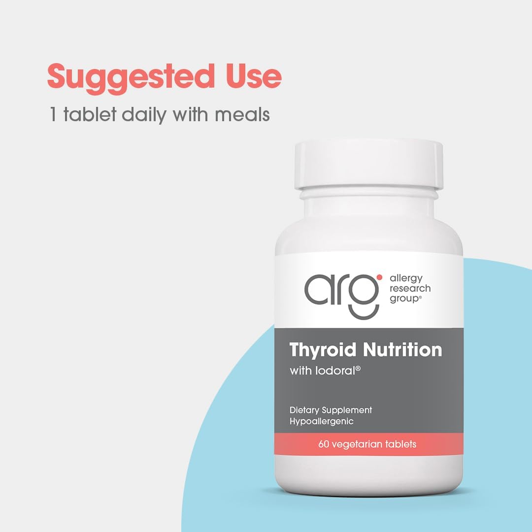 Allergy Research Group Thyroid Nutrition with Iodoral - Thyroid Support for Men & Women, Thyroid Complex Supplement, Thyroid Health, Iodine - 60 Count Nirvana Guru
