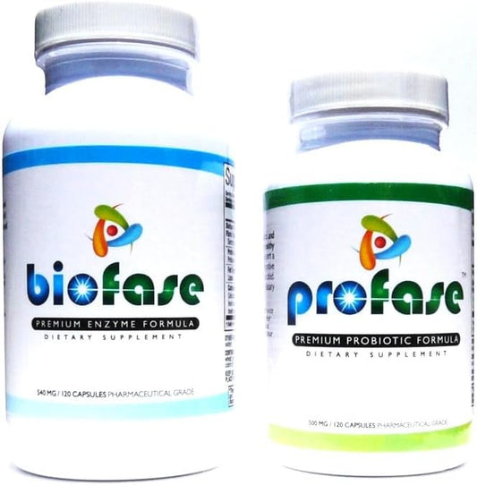 Biofase-Enzyme & Profase-Probiotic Kit - Biofilm Defense, Supports Healthy Digestion & Your Flora Balance - Small Kit Nirvana Guru