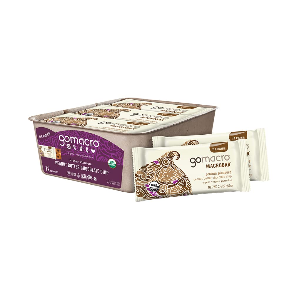 Gomacro, Nutrition Bar Oatmeal Chocolate Chip Organic 12 Count, 2.3 Ounce