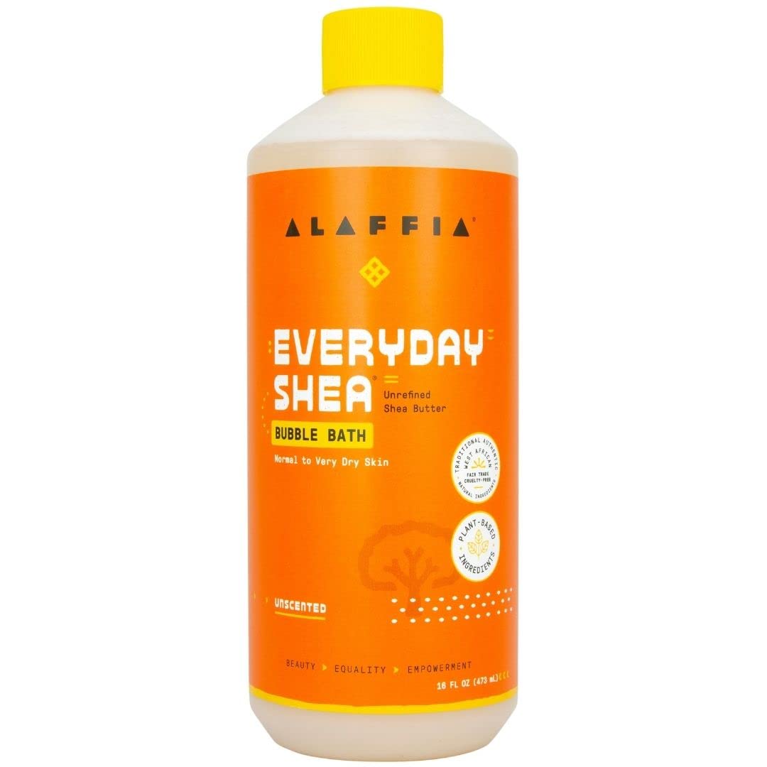 Alaffia Everyday Shea Bubble Bath, Soothing Support for Deep Relaxation and Soft Moisturized Skin, Made with Fair Trade Shea Butter, Cruelty Free, No Parabens, Vegan, Lavender, 16 Fl Oz - Nirvana Guru
