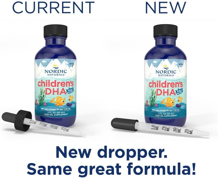 Nordic Naturals Children’s DHA Xtra, Berry Punch - 2 oz for Kids - 880 mg Total Omega-3s with EPA & DHA - Cognitive & Immune Function, Learning, Social Development - Non-GMO - 48 Servings - Nirvana Guru