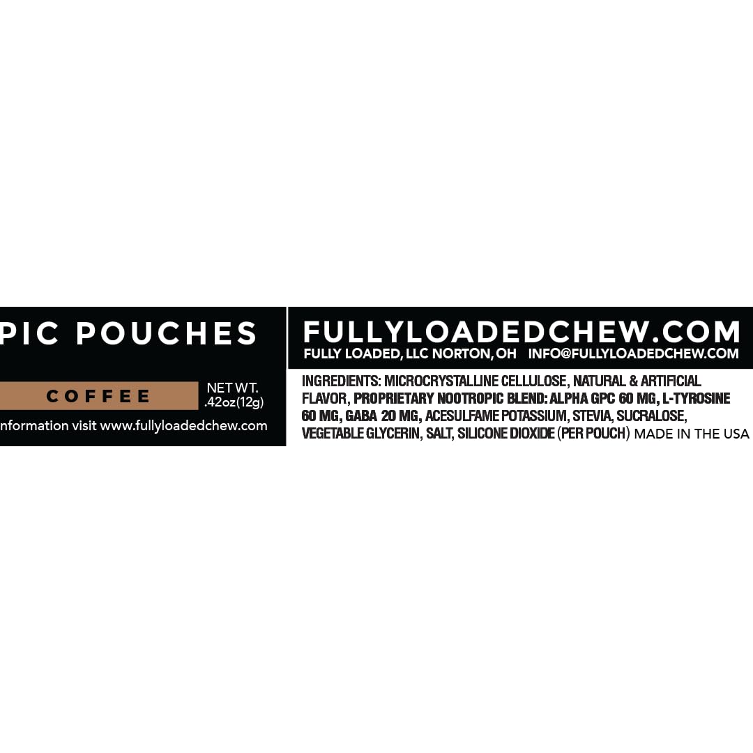 Fully Loaded Alpha Fuel Nootropic Pouches (Wintergreen Fuel) - Nootropic Energy Pouches with Caffeine, Alpha GPC, Tyrosine, Taurine, Guarana and More