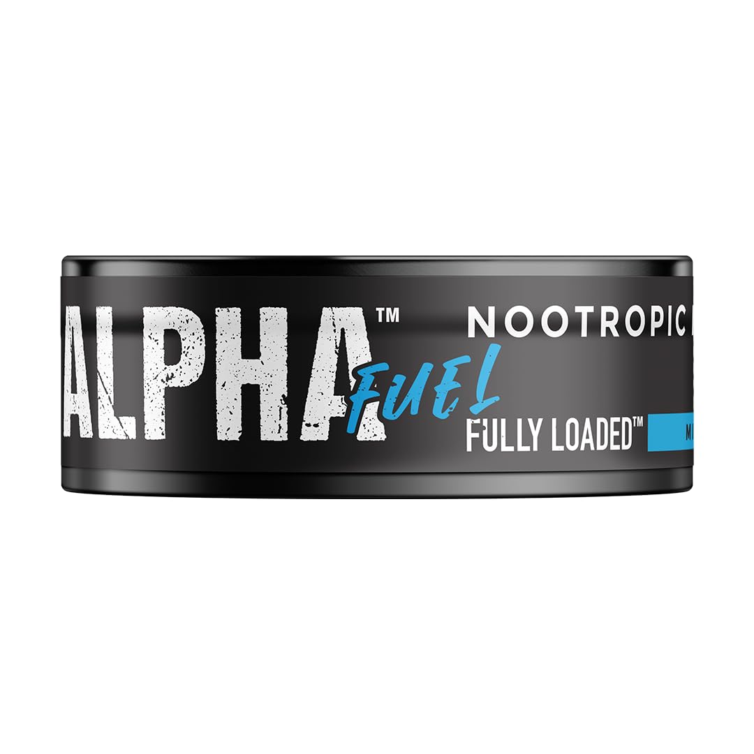 Fully Loaded Alpha Fuel Nootropic Pouches (Wintergreen Fuel) - Nootropic Energy Pouches with Caffeine, Alpha GPC, Tyrosine, Taurine, Guarana and More