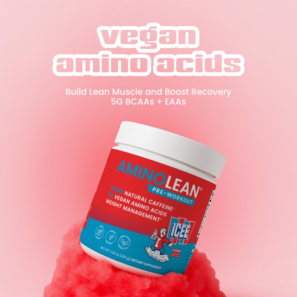 RSP NUTRITION AminoLean Pre Workout Powder, Amino Energy & Weight Management with Vegan BCAA Amino Acids, Natural Caffeine, Preworkout Boost for Men & Women, 30 Serv, Pink Lemonade… Nirvana Guru