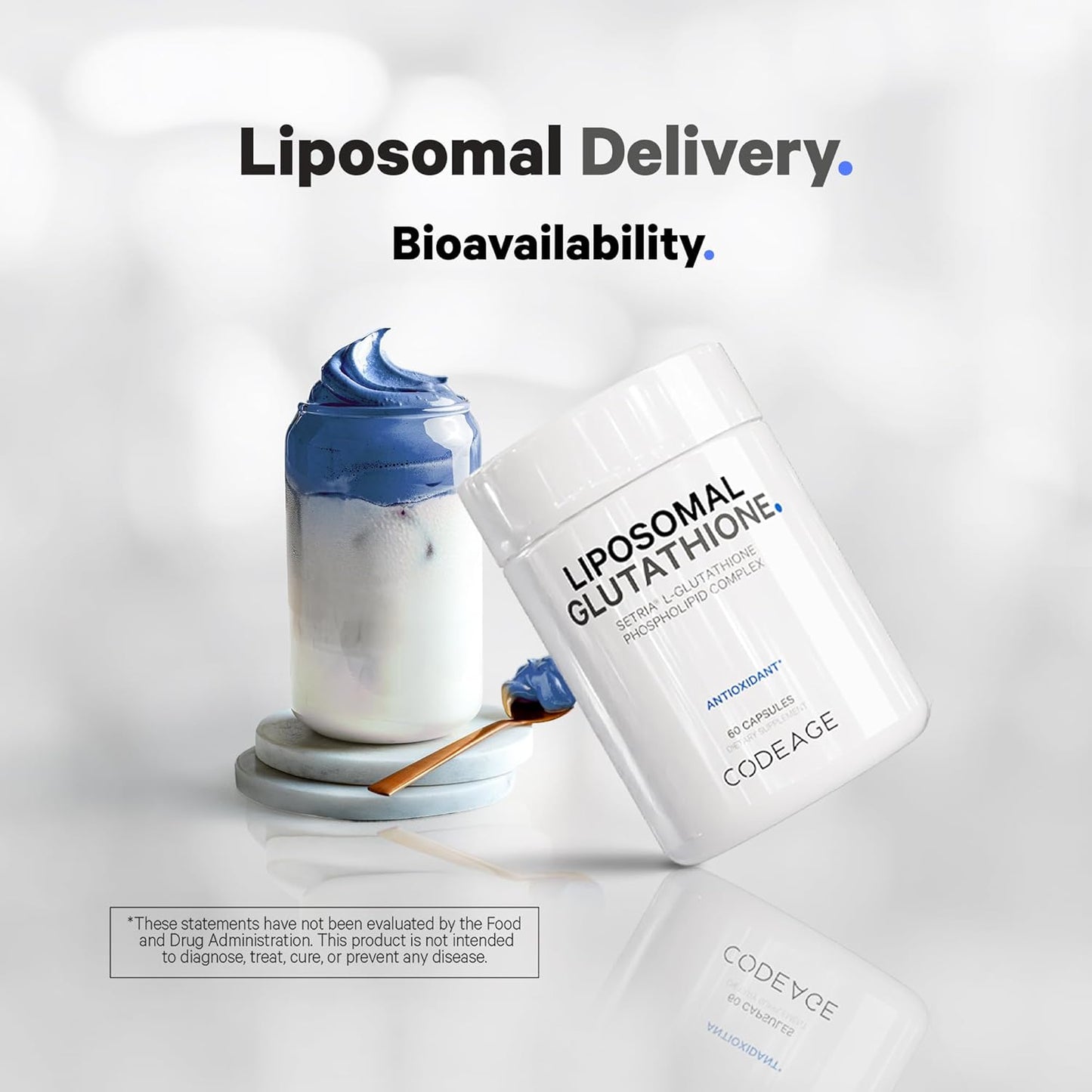 Codeage Liposomal Glutathione Supplement - Pure Reduced Setria L-Glutathione, Liposomal Delivery, Phospholipid Complex - Encapsulated Glutathione Powder Pills - Vegan, Non-GMO - 60 Capsules - Nirvana Guru