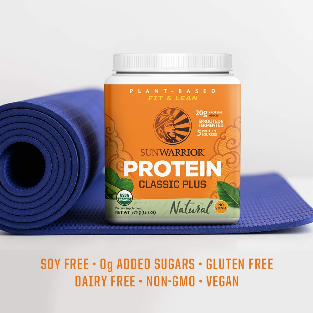 Brown Rice Protein Powder with Bcaa & Amino Acids Raw Rice Protein Shake Gluten Free Low Carb Dairy Free | Plant Based Classic Sprouted Brown Rice Protein Powder Natural 375g by Sunwarrior - Nirvana Guru
