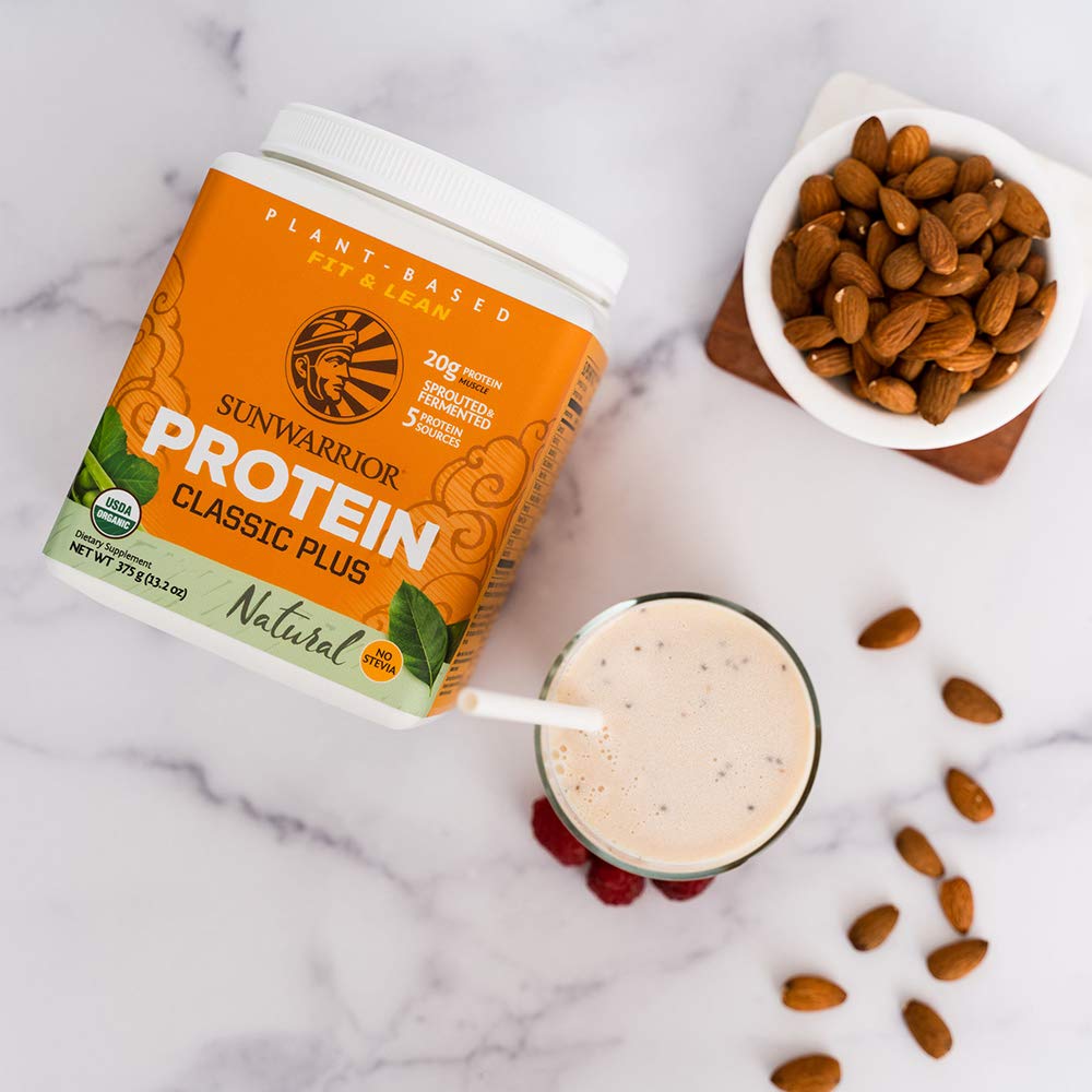 Brown Rice Protein Powder with Bcaa & Amino Acids Raw Rice Protein Shake Gluten Free Low Carb Dairy Free | Plant Based Classic Sprouted Brown Rice Protein Powder Natural 375g by Sunwarrior - Nirvana Guru