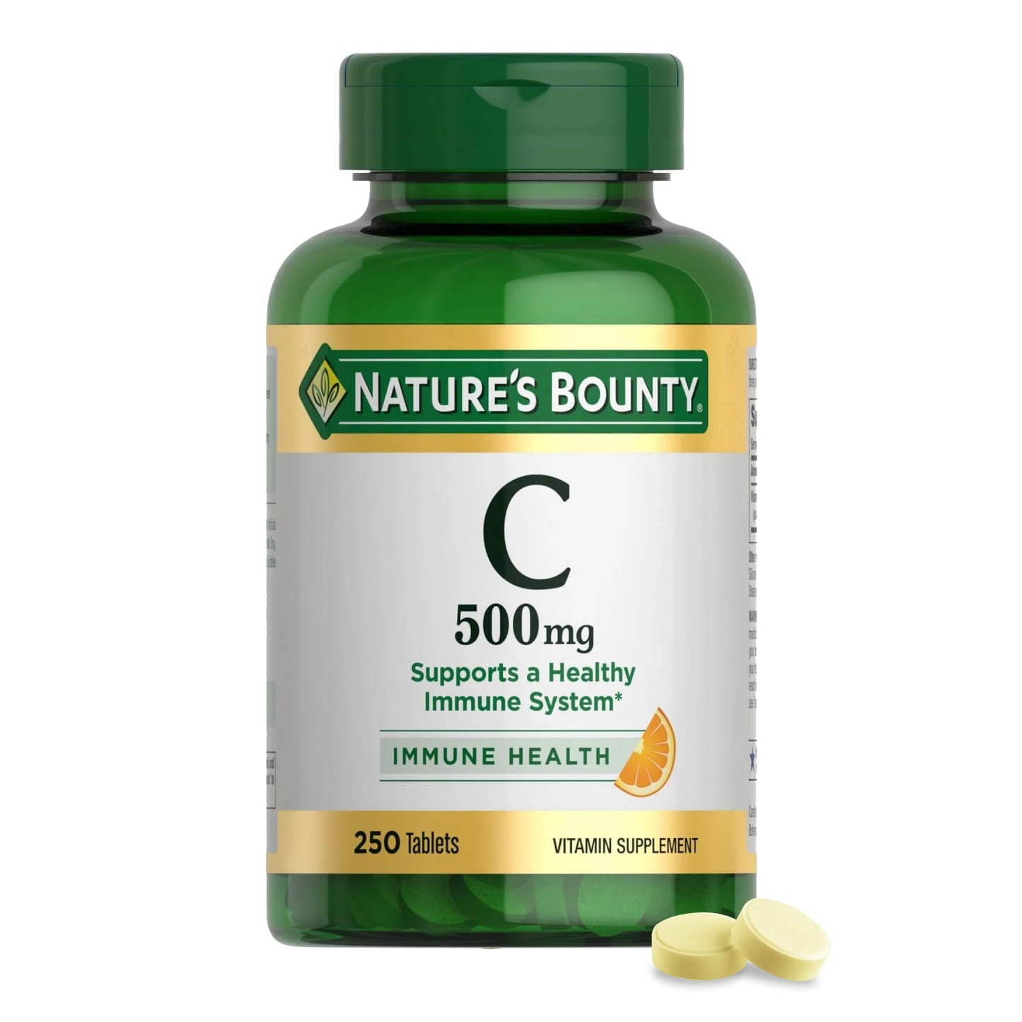 Nature's Bounty Vitamin C, Supports a Healthy Immune System, Vitamin Supplement, 500mg, 250 Tablets Nirvana Guru
