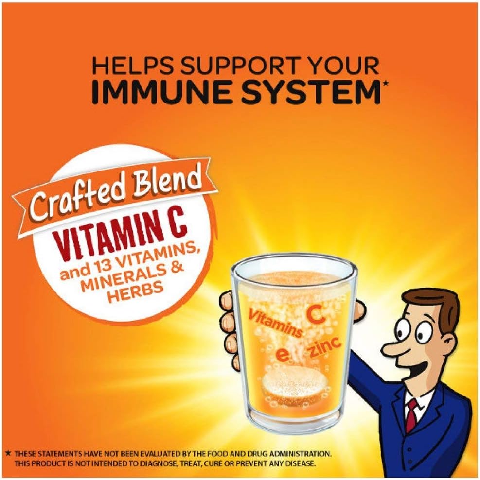 Airborne Zesty Orange Effervescent Tablets, 10 Count - 1000mg of Vitamin C - Immune Support Supplement (Packaging May Vary) (Pack of 9) Nirvana Guru