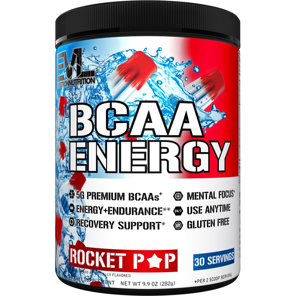 EVL BCAAs Amino Acids Powder - BCAA Energy Pre Workout Powder for Muscle Recovery Lean Growth and Endurance - Rehydrating Post Workout Recovery Drink with Natural Caffeine - Pink Lemonade Nirvana Guru