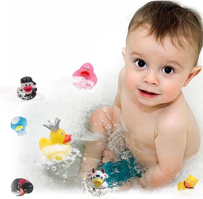 XY-WQ 100 Pack Rubber Duck for Jeeps Ducking - 2.3 Inch Bulk Floater Duck for Kids - Baby Bath Toy Assortment - Party Favors, Birthdays, Bath Time, and More (50 Varieties) Nirvana Guru